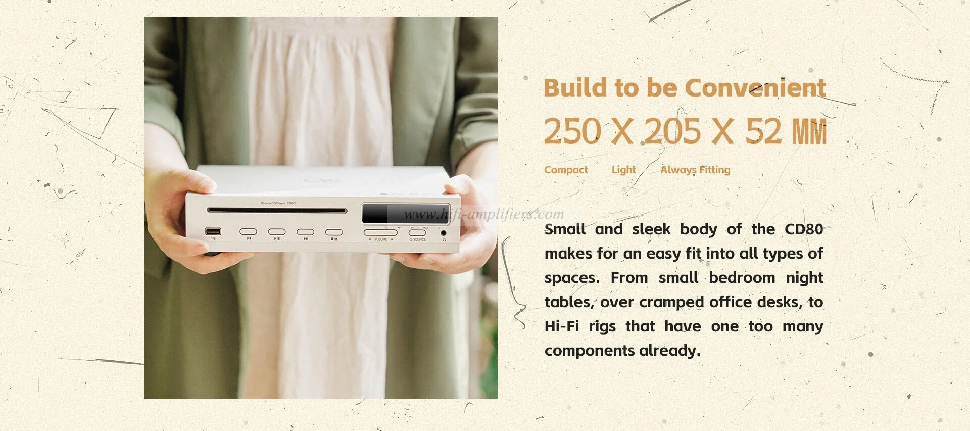 Shanling CD80/CA80 CD Player & Power Amplifier all-in-one Mini Bluetooth 5.0 Drive DSD Decode