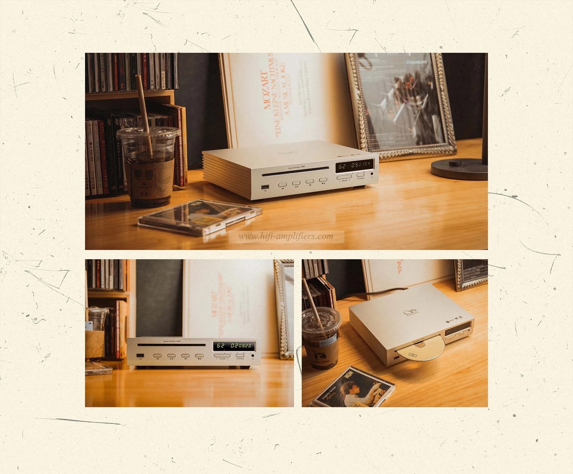 Shanling CD80/CA80 CD Player & Power Amplifier all-in-one Mini Bluetooth 5.0 Drive DSD Decode