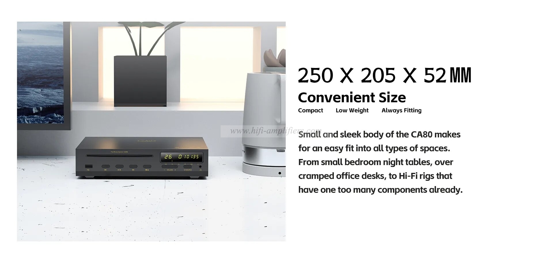 Shanling CD80/CA80 CD Player & Power Amplifier all-in-one Mini Bluetooth 5.0 Drive DSD Decode