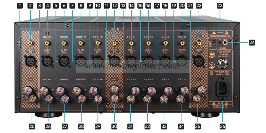 ToneWinner AD-8300PA 11 CHANNEL Power Amplifier - 3X300W & 8X155W @ 8 OHMS