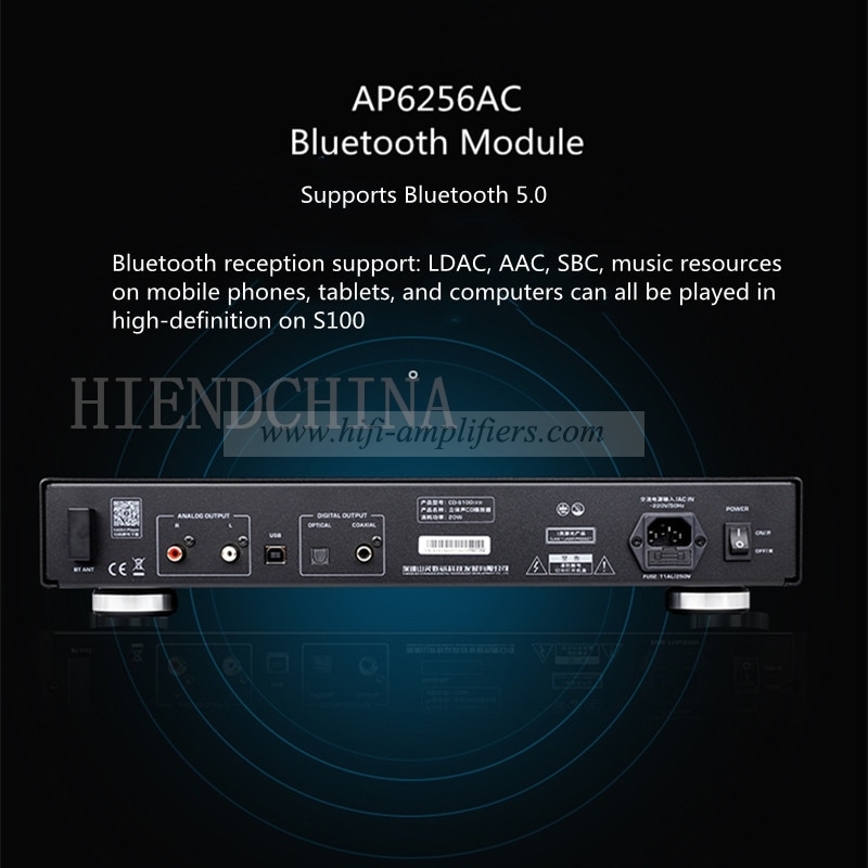 Shanling CD-S100 23 Version CD Player AK4493SEQ DAC 768kHz/32bit DSD512 TA8092 Operational Amplifier Bluetooth 5.0 USB Decoding