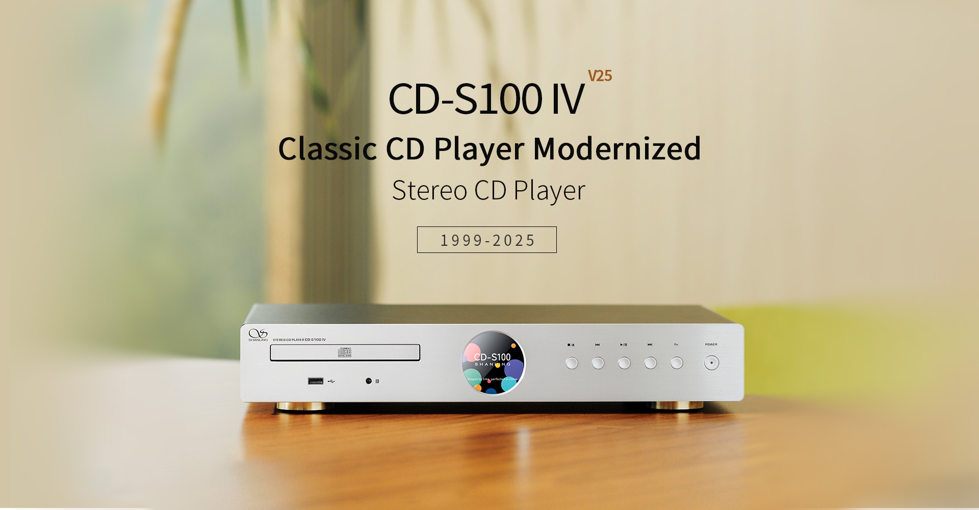Shanling CD-S100 IV 2025 Edition Desktop CD Player HIFI CD Turntable ROHM BD34352 DAC Decoder
