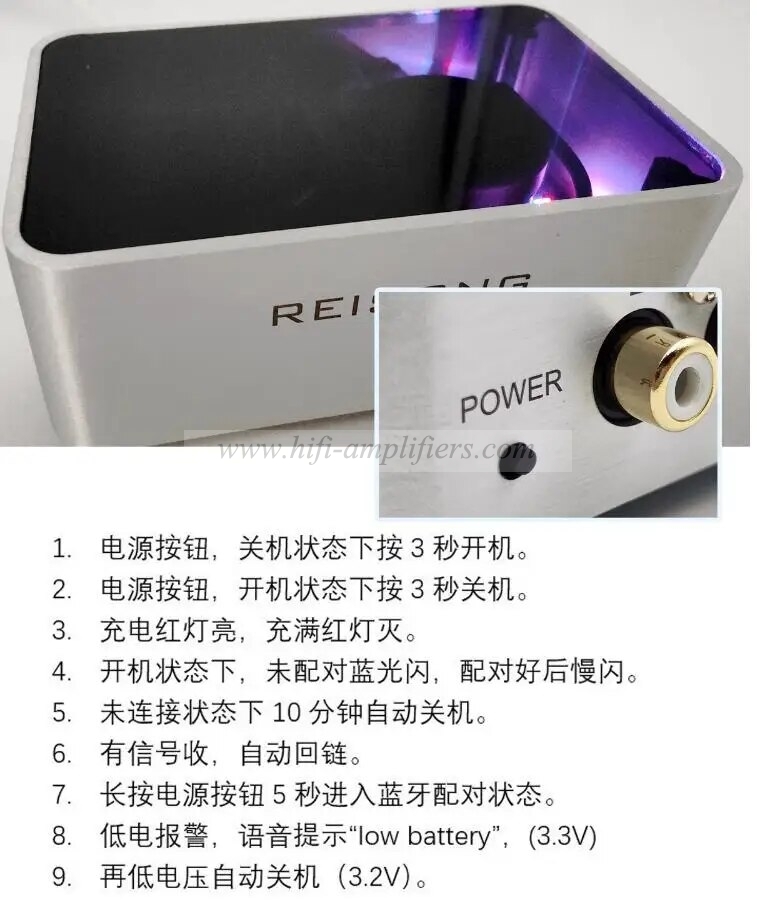 REISONG Boyuu RS-1 Linear Bluetooth 5.0 HiFi Audio Output AptX-HD Lossless Sound Transmission Audio