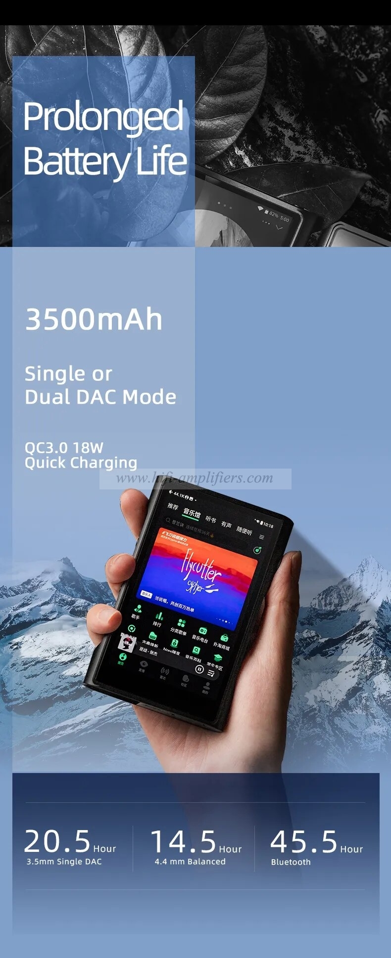 SHANLING M3 Ultra Hi-Res Android10 Portable HiFi Music MP3 Player DAP 8-Core QS 665 CPU Bluetooth5.0 Dual ES9219C DAC DSD256 M3U
