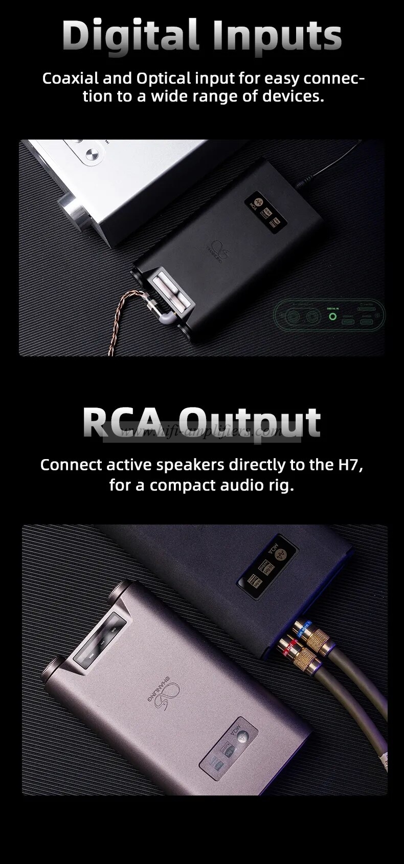 SHANLING H7 Hi-Res HIFI Portable MQA USB DAC AK4191EQ AK4499EX Headphone Amplifier DAP Bluetooth 5.0 LDAC 3.5/4.4/6.35MM RCA