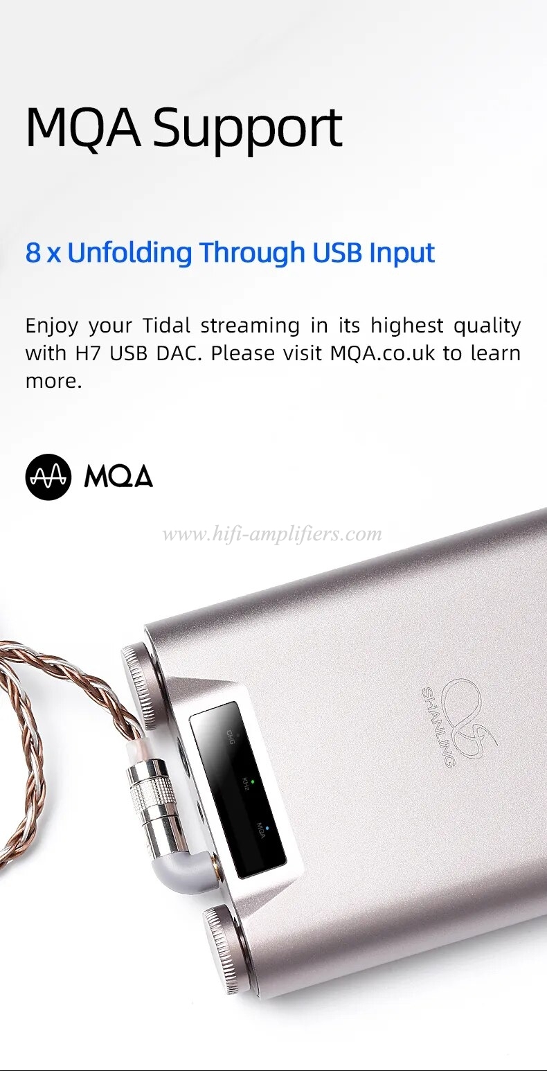 SHANLING H7 Hi-Res HIFI Portable MQA USB DAC AK4191EQ AK4499EX Headphone Amplifier DAP Bluetooth 5.0 LDAC 3.5/4.4/6.35MM RCA