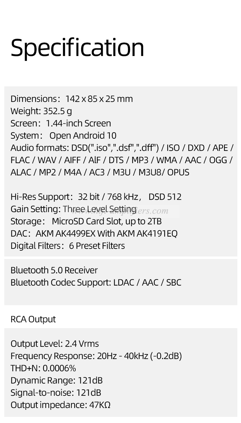 SHANLING H7 Hi-Res HIFI Portable MQA USB DAC AK4191EQ AK4499EX Headphone Amplifier DAP Bluetooth 5.0 LDAC 3.5/4.4/6.35MM RCA