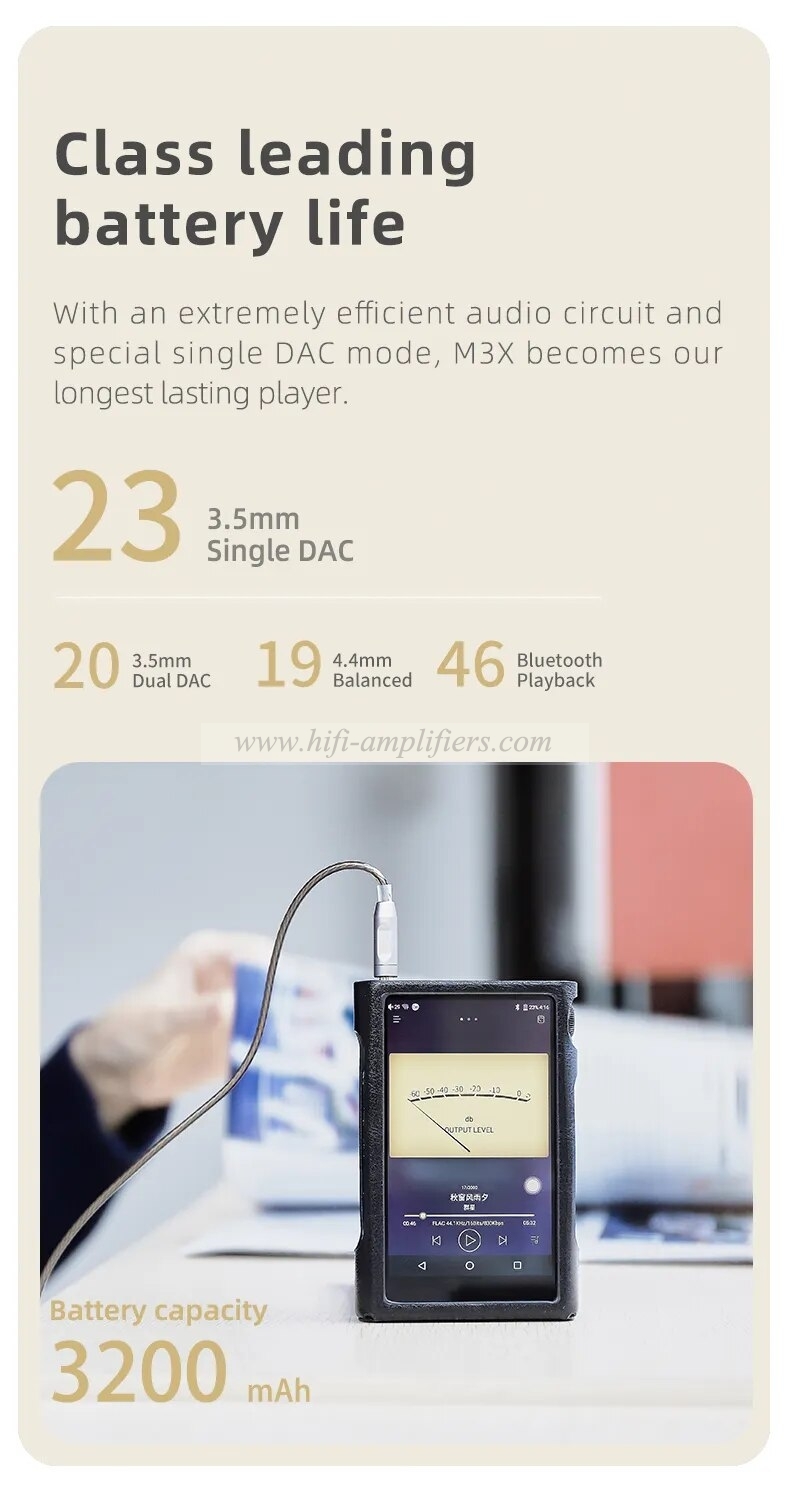 SHANLING M3X Hi-Res HIFI Portable Music MP3 Player Android Bluetooth Dual ES9219C DAC chips MQA AMP PCM384 DSD256 3.5mm/4.4mm