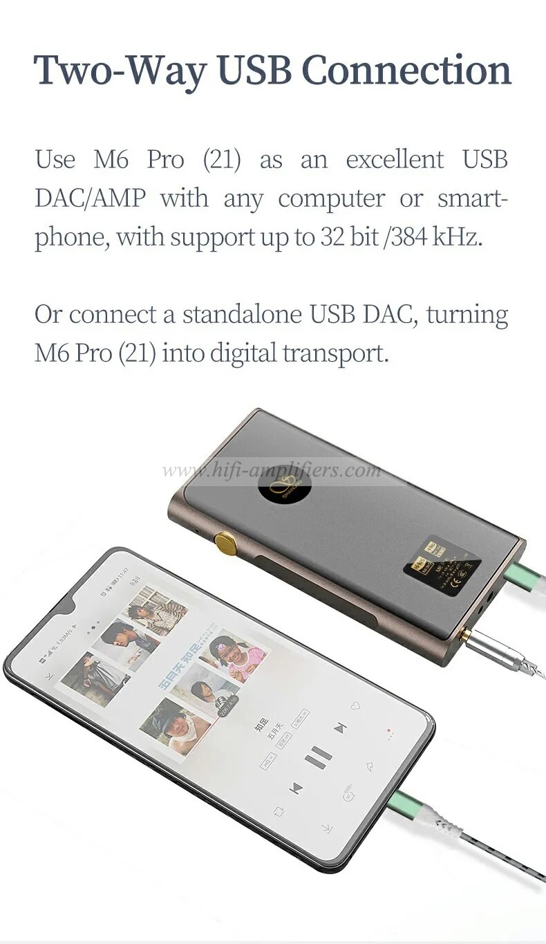Shanling M6 Pro 21 dual ES9068AS Pure Music Portable Player MP3 Open Android Bluetooth Receiver USB DAC MQA 16x Unfolding