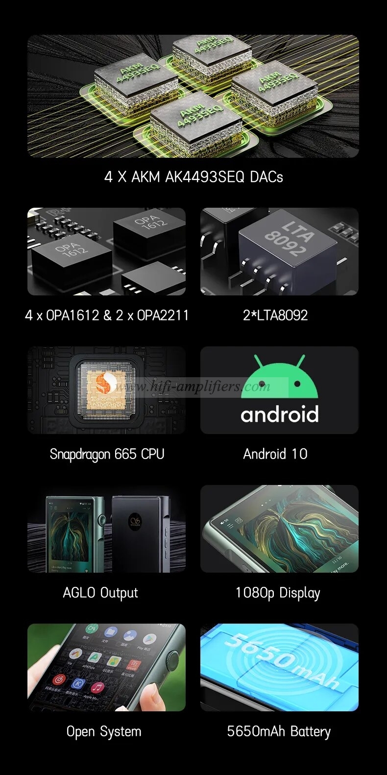 SHANLING M6 Ultra Hi-Res HIFI Portable Music Player AMP USB DAC with 4 AKM AK4493SEQ Open Android10 Bluetooth 5.0 PCM768 DSD512 SHANLING M6 Ultra Hi-Res HIFI Portable Music Player AMP USB DAC with 4 AKM AK4493SEQ Open Android10 Bluetooth 5.0 PCM768 DSD512