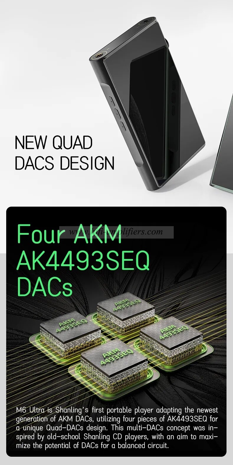 SHANLING M6 Ultra Hi-Res HIFI Portable Music Player AMP USB DAC with 4 AKM AK4493SEQ Open Android10 Bluetooth 5.0 PCM768 DSD512 SHANLING M6 Ultra Hi-Res HIFI Portable Music Player AMP USB DAC with 4 AKM AK4493SEQ Open Android10 Bluetooth 5.0 PCM768 DSD512