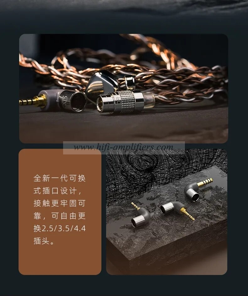 SHANLING ME800 2DD+4BA Hybrid Drivers In-ear Earphones IEM MMCX Furukawa Single Crystal Copper 8-core Cable Headset