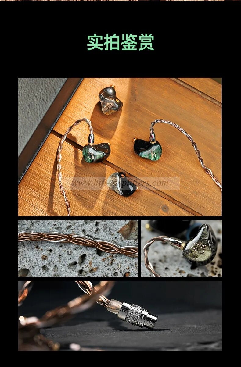 SHANLING ME800 2DD+4BA Hybrid Drivers In-ear Earphones IEM MMCX Furukawa Single Crystal Copper 8-core Cable Headset