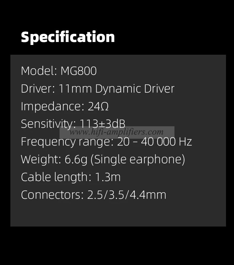 SHANLING MG800 Standard In-ear Earphone Headset Dual N48 Magnet Dynamic Drivers 2.5/3.5/4.4mm Plug MMCX Furukawa Cable Earbuds