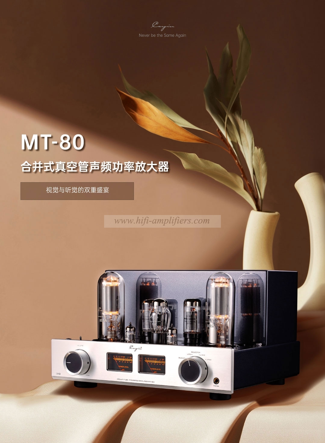 Cayin MT-80 805 tube integrated Amplifier Single-end Class A Amplifier Bluetooth 46W*2