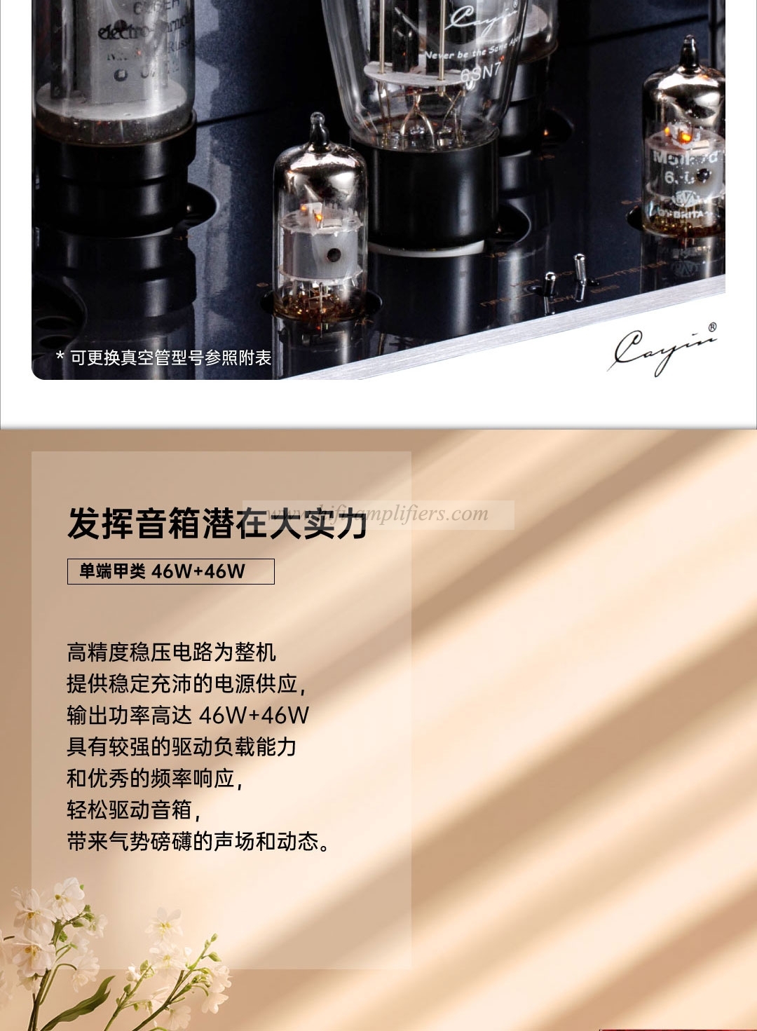 Cayin MT-80 805 tube integrated Amplifier Single-end Class A Amplifier Bluetooth 46W*2