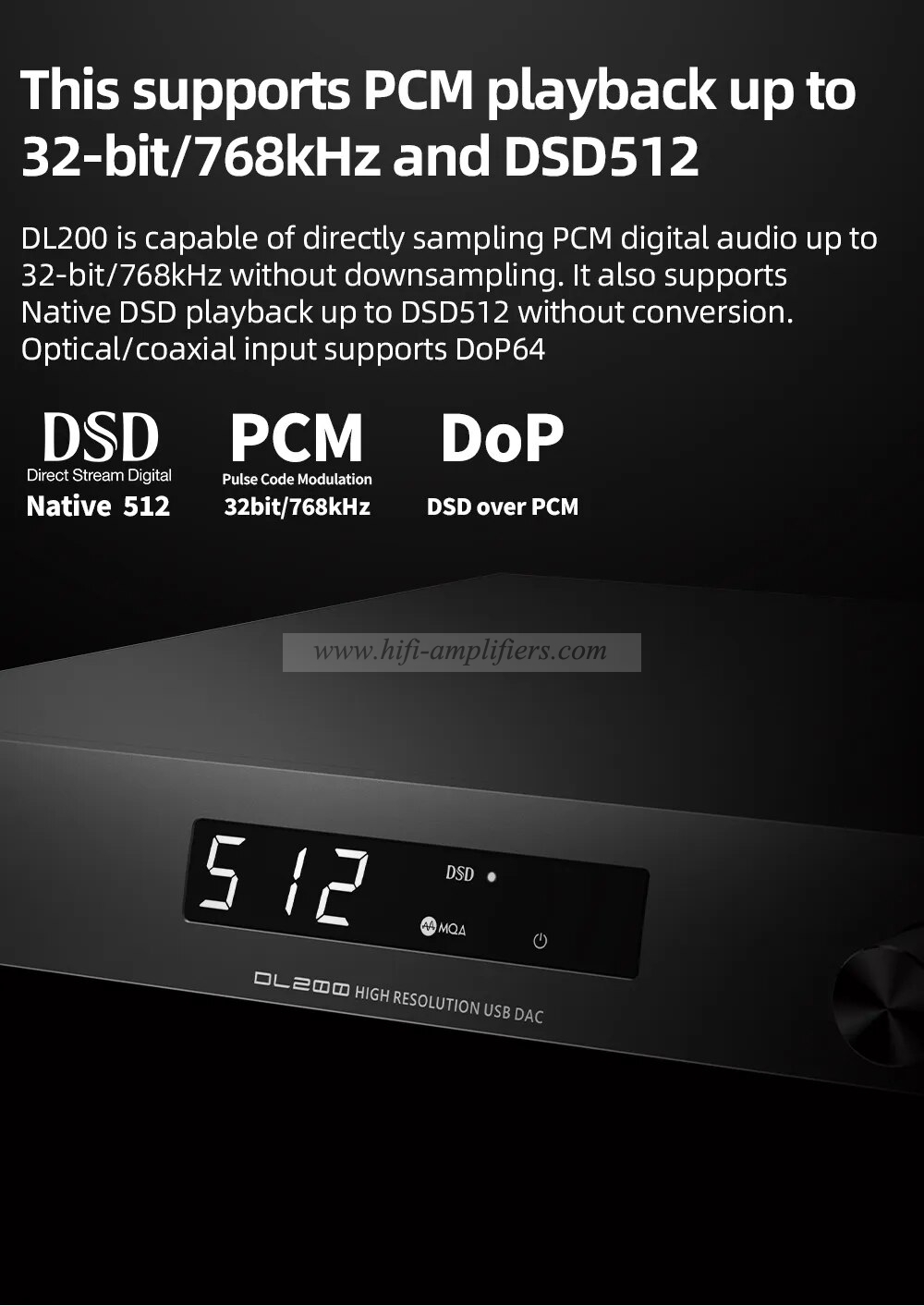 SMSL DL200 AUDIO DAC & Headphone Amplifier MQA-CD ES9039Q2M Bluetooth APTX HD OPA1612 XU-316 DSD512 With Remote Control