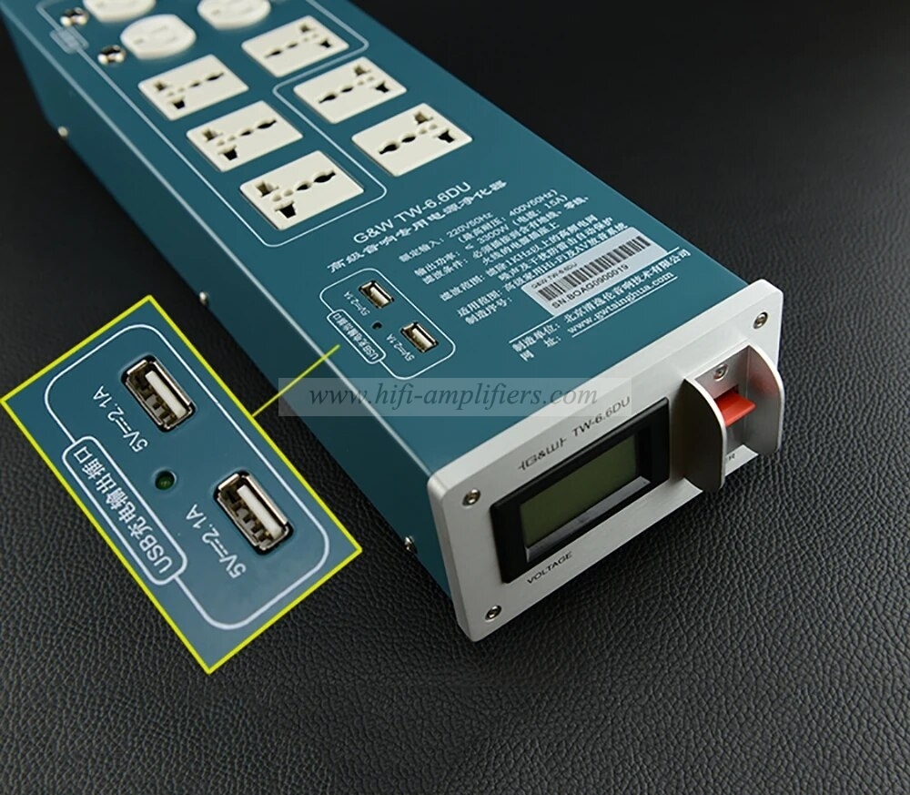 G&W TW-06DMKIII Audio Dedicated Power Filter Unit Socket TW-6.6DU USB Power Supply Power Purifier