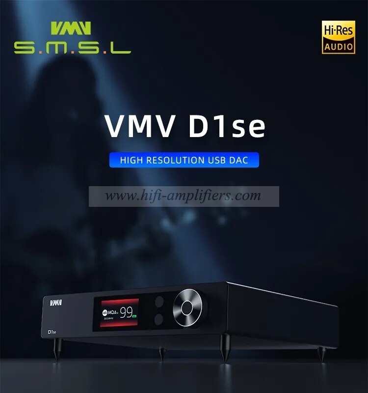 SMSL VMV D1se High-end MQA Audio DAC 768kHz 32bit XMOS Bluetooth5.1 USB Optical Coaxial RCA DSD512 ES9038PRO With Remote Control