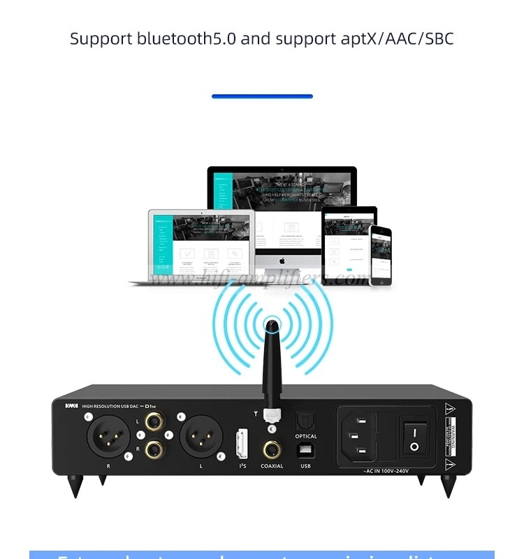 SMSL VMV D1se High-end MQA Audio DAC 768kHz 32bit XMOS Bluetooth5.1 USB Optical Coaxial RCA DSD512 ES9038PRO With Remote Control