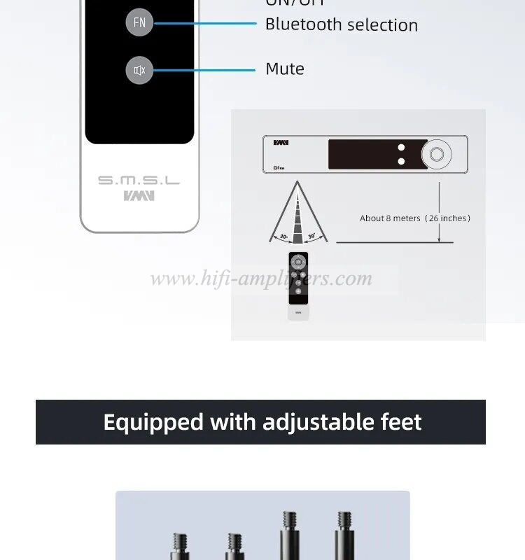 SMSL VMV D1se High-end MQA Audio DAC 768kHz 32bit XMOS Bluetooth5.1 USB Optical Coaxial RCA DSD512 ES9038PRO With Remote Control