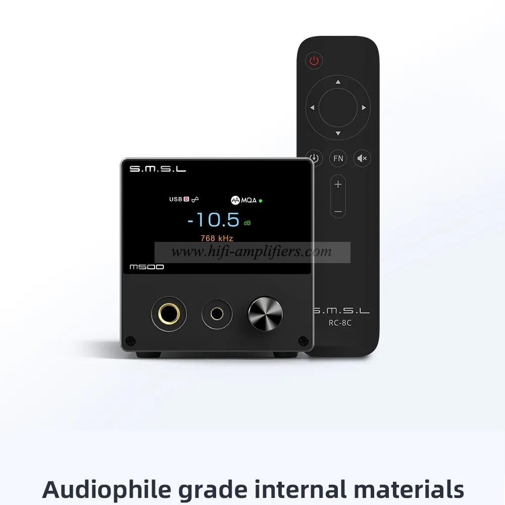 SMSL M500 MKIII Hi Res Audio DAC & Headphone Amplifier ES9038PRO OPA1612A MQA-CD DSD512 XU316 Bluetooth5.1 With Remote Control