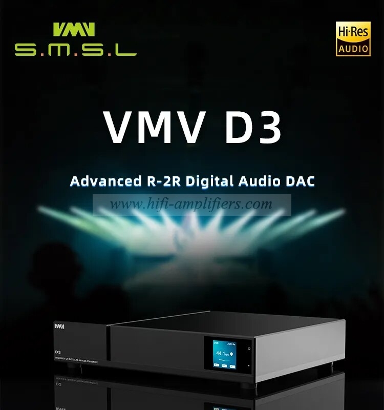SMSL R-2R Digital AUDIO DAC VMV D3 PCM1704U-J SM5847 XU216 XMOS DSD512 OPA1612 Support I2S RCA USB AES EBU With Remote Control