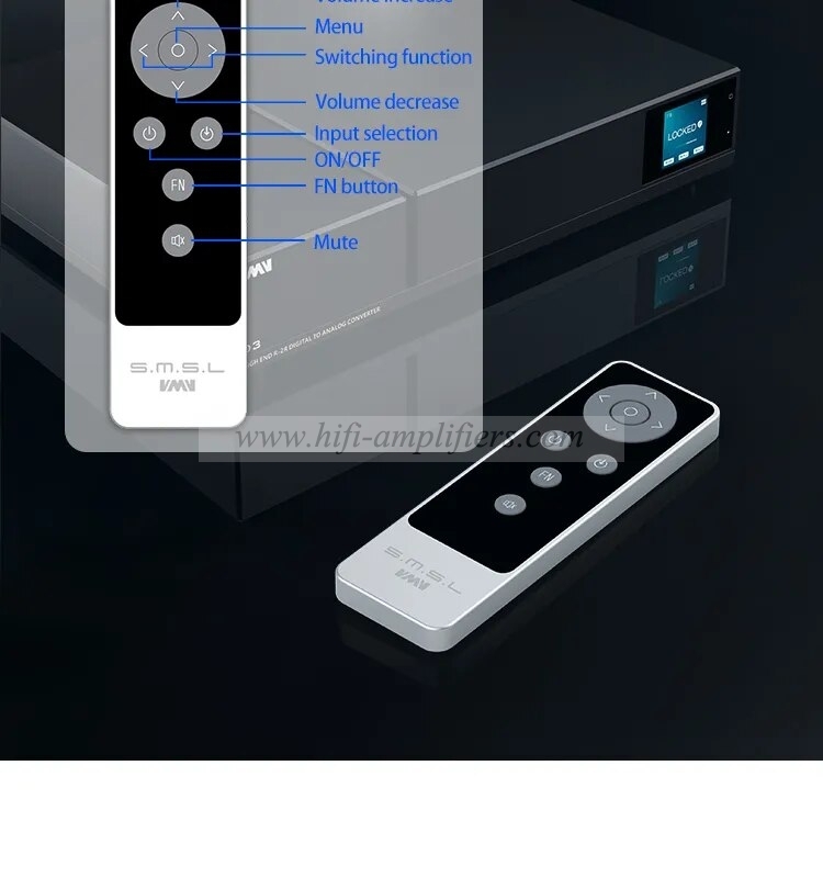 SMSL R-2R Digital AUDIO DAC VMV D3 PCM1704U-J SM5847 XU216 XMOS DSD512 OPA1612 Support I2S RCA USB AES EBU With Remote Control