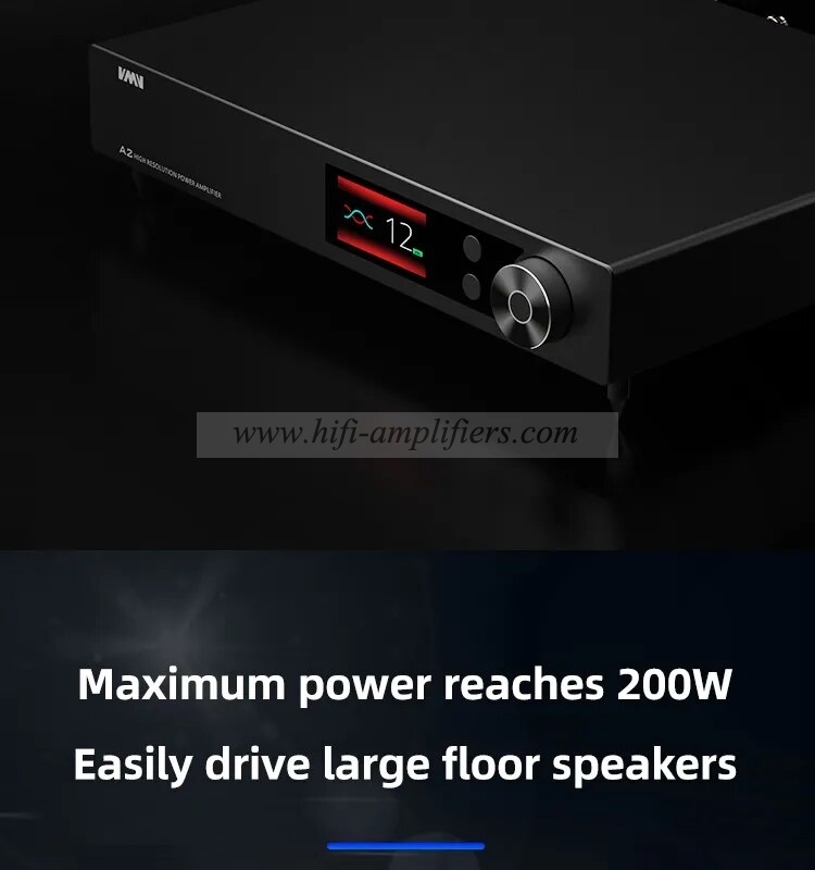SMSL VMV A2 Power Amplifier Support DSD512 32bit 768kHz Bluetooth UAT LDAC Aptx-HD AAC Subwoofer preoutput With Remote Control