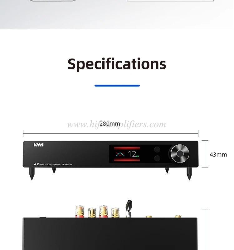 SMSL VMV A2 Power Amplifier Support DSD512 32bit 768kHz Bluetooth UAT LDAC Aptx-HD AAC Subwoofer preoutput With Remote Control