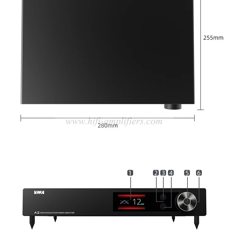 SMSL VMV A2 Power Amplifier Support DSD512 32bit 768kHz Bluetooth UAT LDAC Aptx-HD AAC Subwoofer preoutput With Remote Control