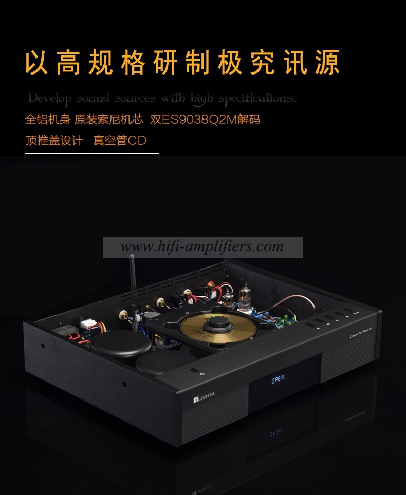 MUZISHARE C9 HIFI Vacuum tube CD Player with High-definition Bluetooth & Decoder 9038