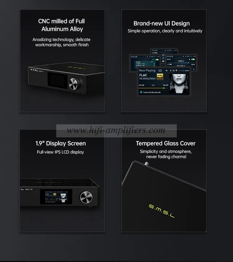 SMSL SD-9 MQA HIFI Network Music Player SD9 Support DSD, WAV APE,FLAC AIFF, MP3 Desktop Player