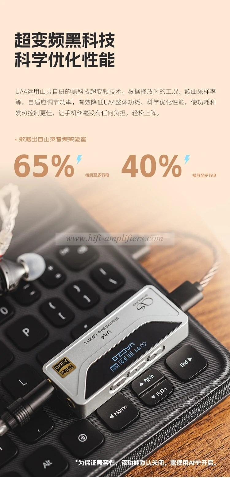 SHANLING UA4 MQA Portable USB DAC AMP Headphone Amplifier Hi-Res Audio ES9069Q 2* RT6863 chips PCM768 DSD512 3.5/4.4mm Output