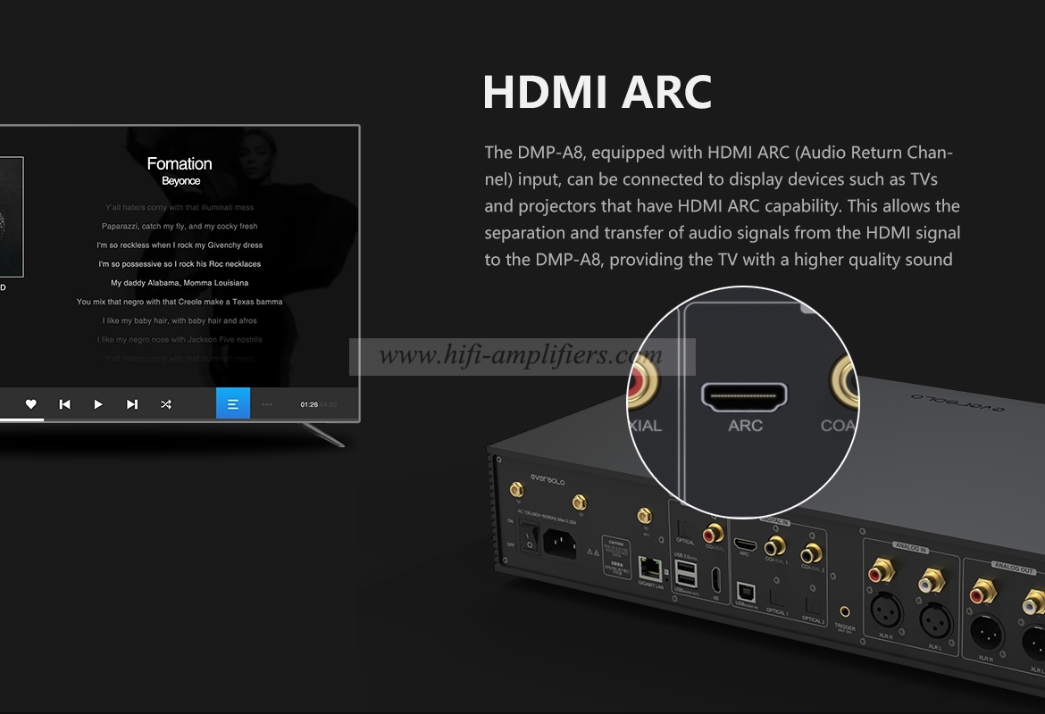 EVERSOLO DMP-A8 Lossless HiFi Decoder for Streaming Media Decoding Pre Series Broadcast Integrated Machine