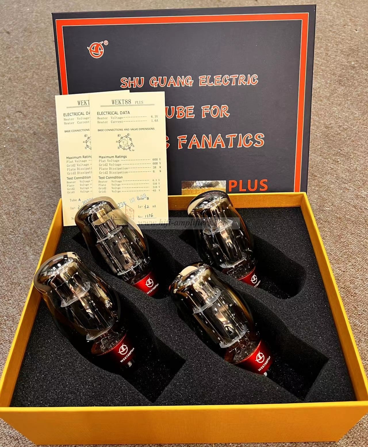 Shuguang WEKT88 PLUS Hi-end Vacuum Tube  Electronic value Matched Quand(4 pieces)