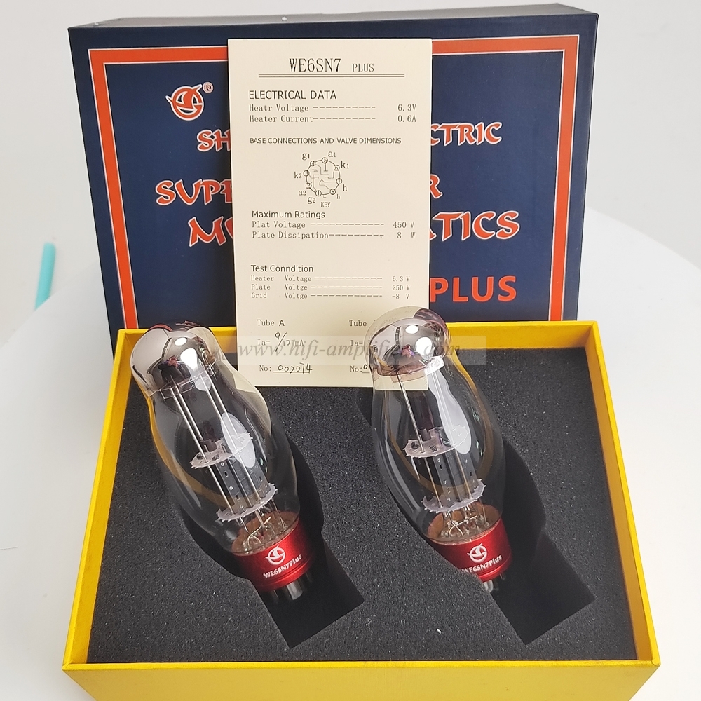 Shuguang WE6SN7 PLUS Hi-end Vacuum Tube  Electronic value Matched Pair Replace 6SN7