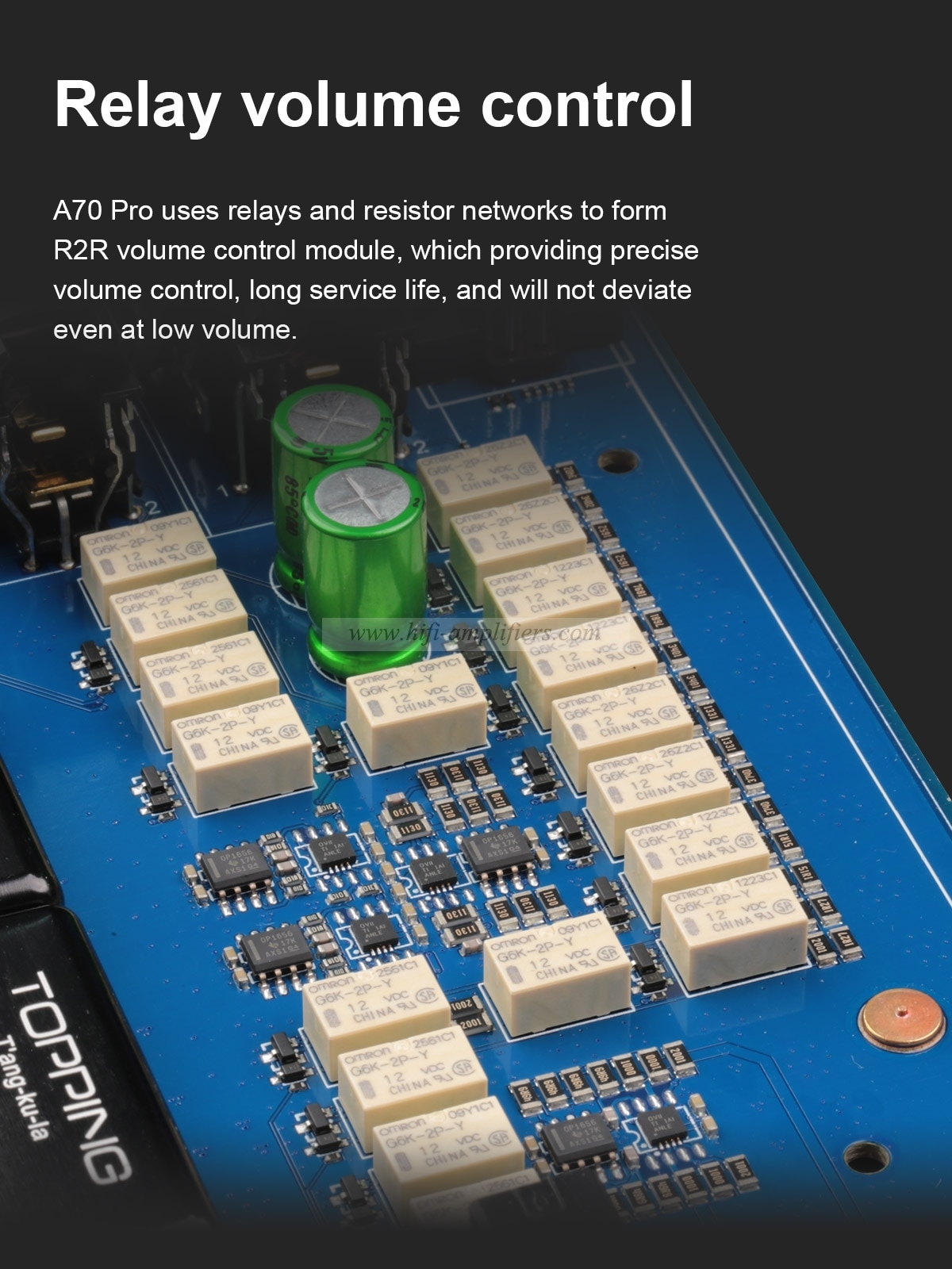 TOPPING A70 PRO + D70 Pro SABRE Fully Balanced Headphone Amplifier 17000mW*2 Relay Volume Control Pre Amp