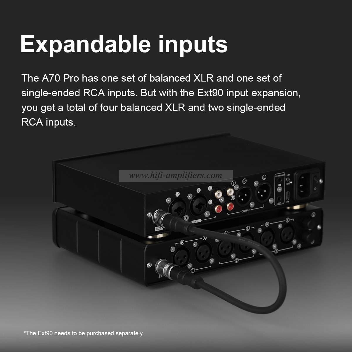 TOPPING A70 PRO + D70 Pro SABRE Fully Balanced Headphone Amplifier 17000mW*2 Relay Volume Control Pre Amp