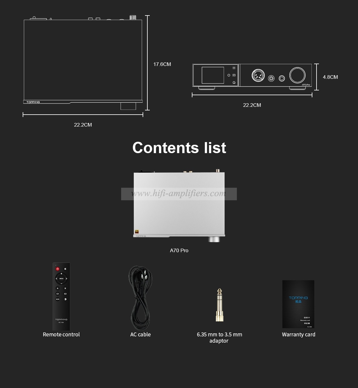 TOPPING A70 PRO + D70 Pro SABRE Fully Balanced Headphone Amplifier 17000mW*2 Relay Volume Control Pre Amp