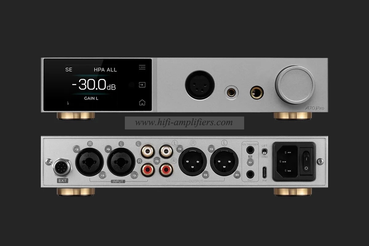 TOPPING A70 PRO + D70 Pro SABRE Fully Balanced Headphone Amplifier 17000mW*2 Relay Volume Control Pre Amp