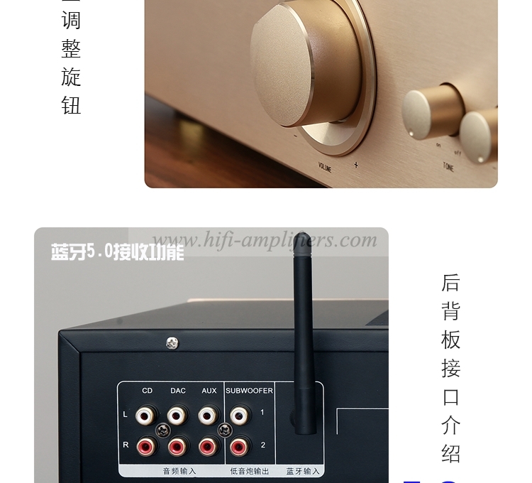 Bada DC-223 Integrated Transistor Amplifier 5.0 Bluetooth Home High-fidelity HIFI Power Amplifier