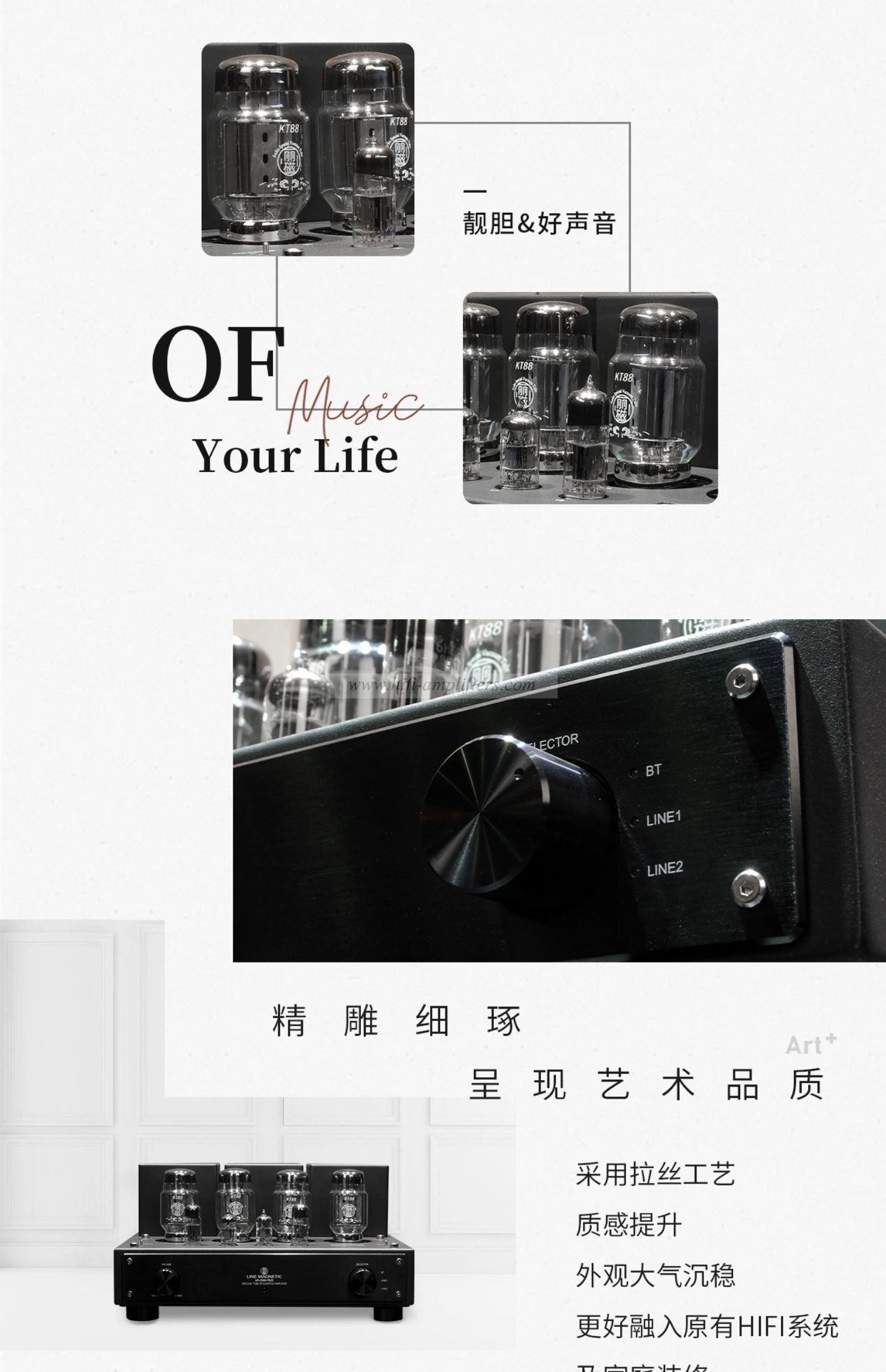 Line Magnetic LM-216IA PLUS KT88 Vacuum tube Integrated Amplifier HIFI HIEND Bluetooth 45W*2