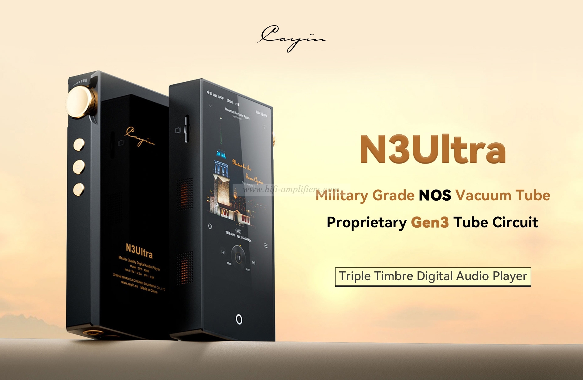 Cayin N3Ultra Military Grade NOS Vacuum TubeProprietary Gen3 Tube Circuit Triple Timbre Digital Audio Player