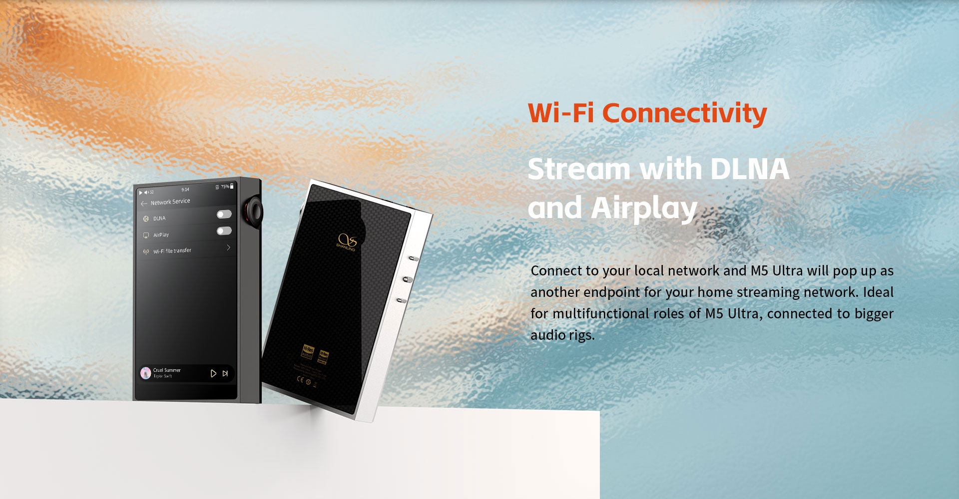 SHANLING M5 Ultra Hi-Res Audio Portable Music Player MP3 AK4191EQ AK4499EX chips Bluetooth 5.2 LDAC PCM 768 DSD512 SHANLING M5 Ultra Hi-Res Audio Portable Music Player MP3 AK4191EQ AK4499EX chips Bluetooth 5.2 LDAC PCM 768 DSD512