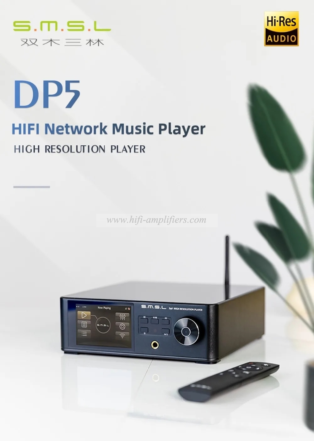 SMSL DP5 High Fidelity Network Music Player ES9038PRO MQA 32 Bit/ 384 kHz DSD256 Bluetooth 4.0 Support Windows