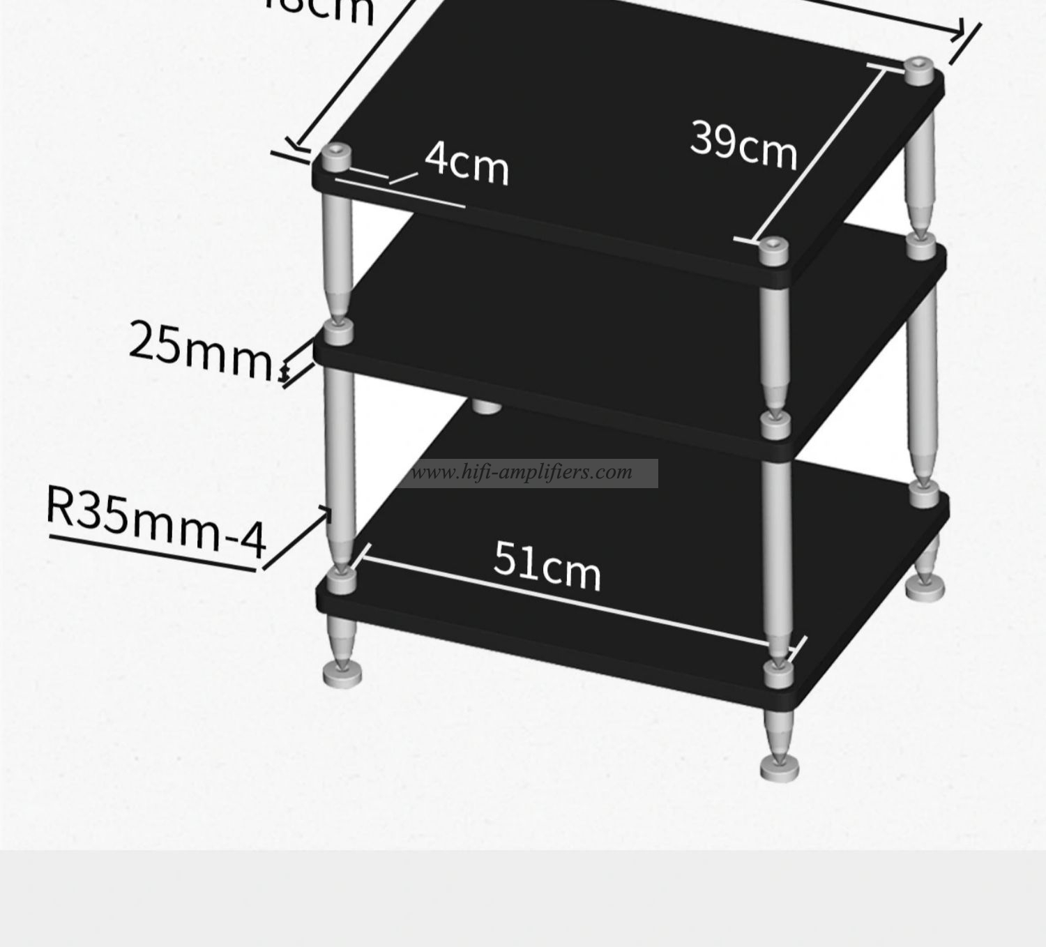 Line Magnetic HiFi Audio Bookshelf Racks For Hi-End Equipments