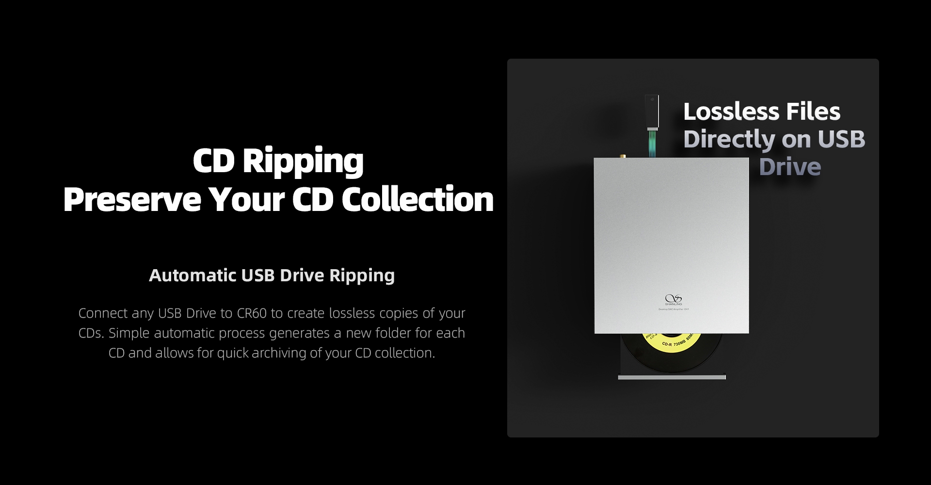 SHANLING CR60 CD Player Dedicated CD Transport & Ripper