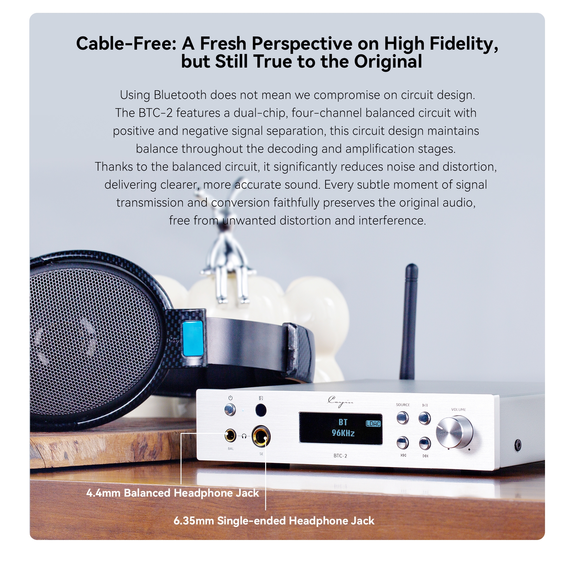 Cayin BTC-2 Hi-Res LDAC  Bluetooth DAC Headphone Amplifier  Decoder