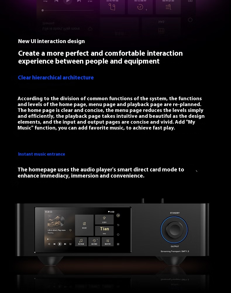 SHANLING SMT1.3 Desktop Streaming Digital Turntable HI-Res AUDIO Playback All-in-one Support MQA & DSD